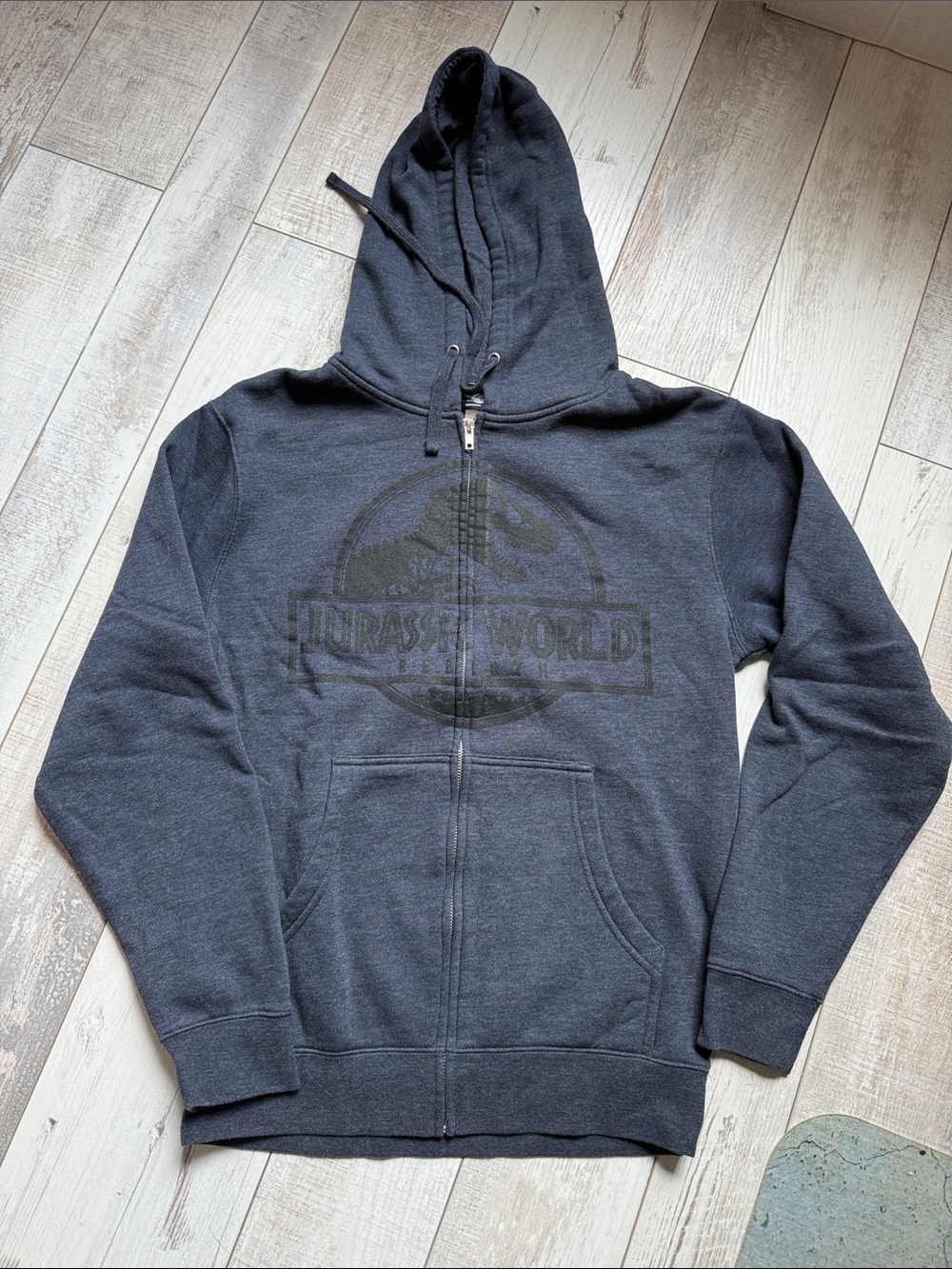Jurassic World Men's Charcoal Full-Zip Hoodie
